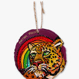 Rainbow Jaguar - Hand Painted Ornament