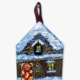 Gummy Bear Gingerbread House - Hand Painted Ornament