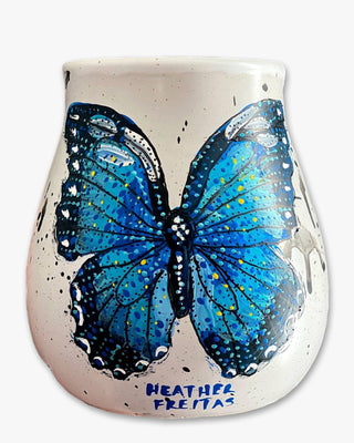 Electric Blue Butterfly Planter