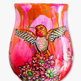 Strawberry Sunset Hummingbirds Planter