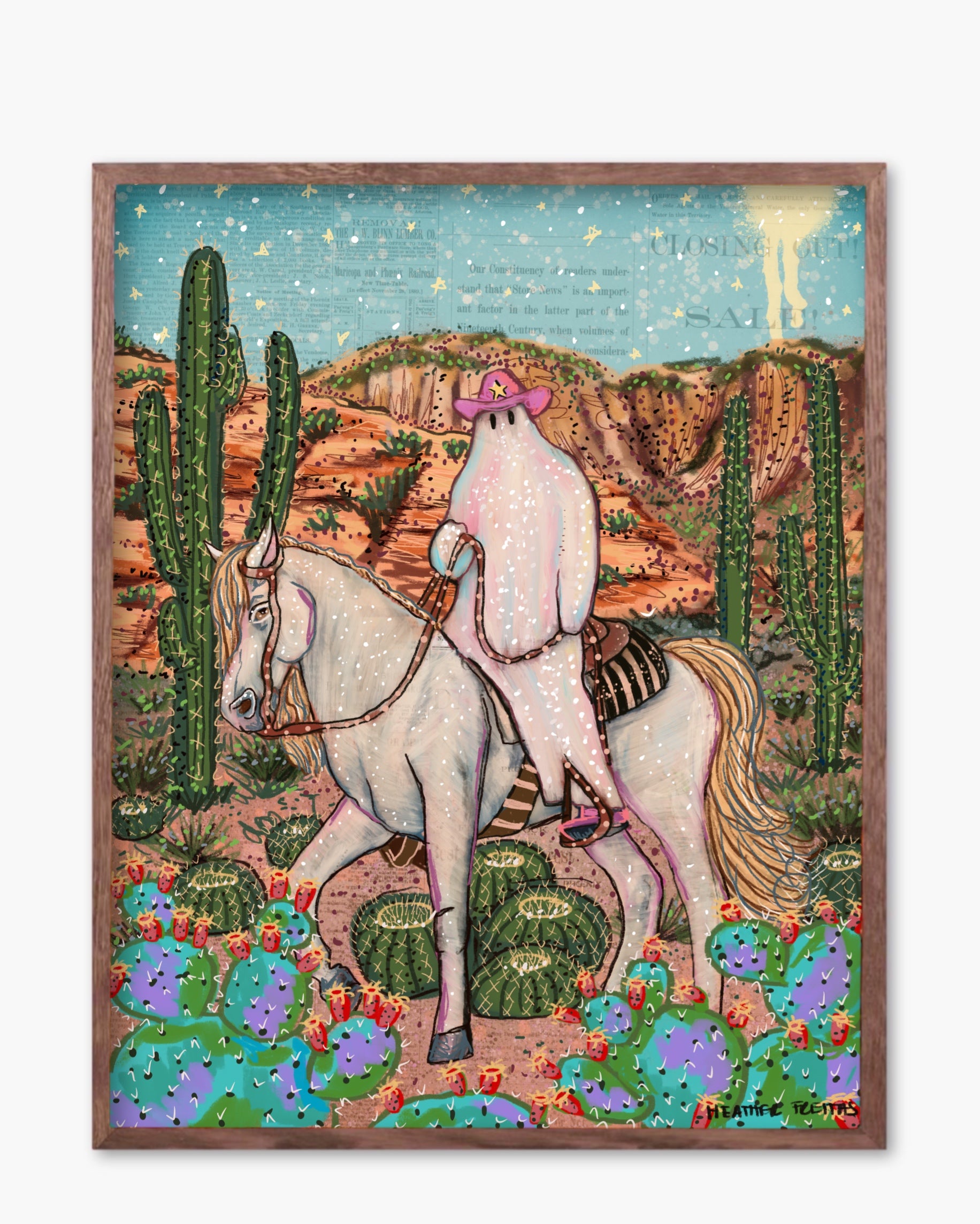 Cowgirl Ghost Print