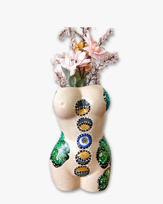 Buff Goddess Vase