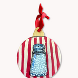 Red & Yellow Salt Hand Painted Ornament