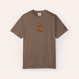 Gingerbread Man Embroidered Cotton Tee