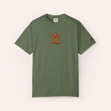 Gingerbread Man Embroidered Cotton Tee