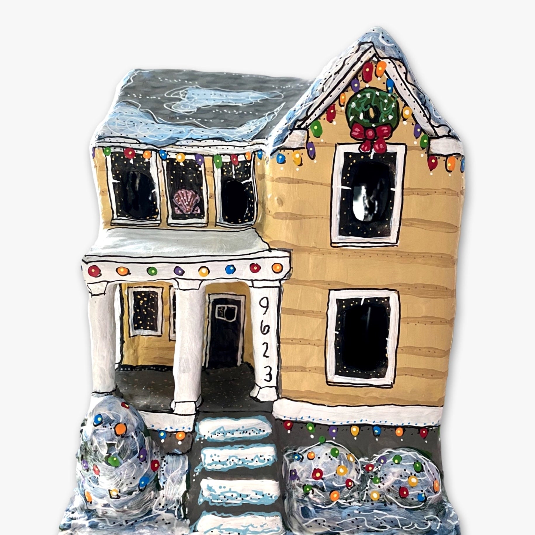 A Beach House - Christmas Village House - Heather Freitas - fine art home deccor