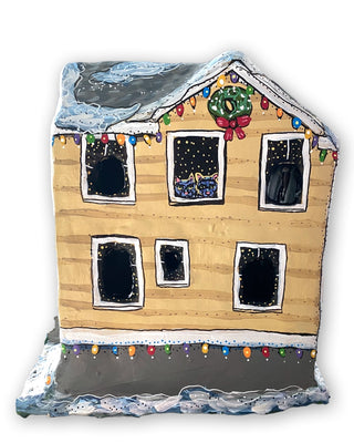 A Beach House - Christmas Village House - Heather Freitas - fine art home deccor