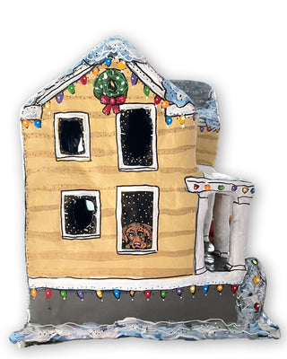 A Beach House - Christmas Village House - Heather Freitas - fine art home deccor