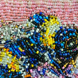 A Bee & His Flower - Fully Beaded Artwork - Heather Freitas - fine art home deccor