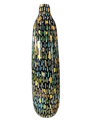 A Knod To Gustav XL Vase With 23k Gold Accents - Heather Freitas - fine art home deccor