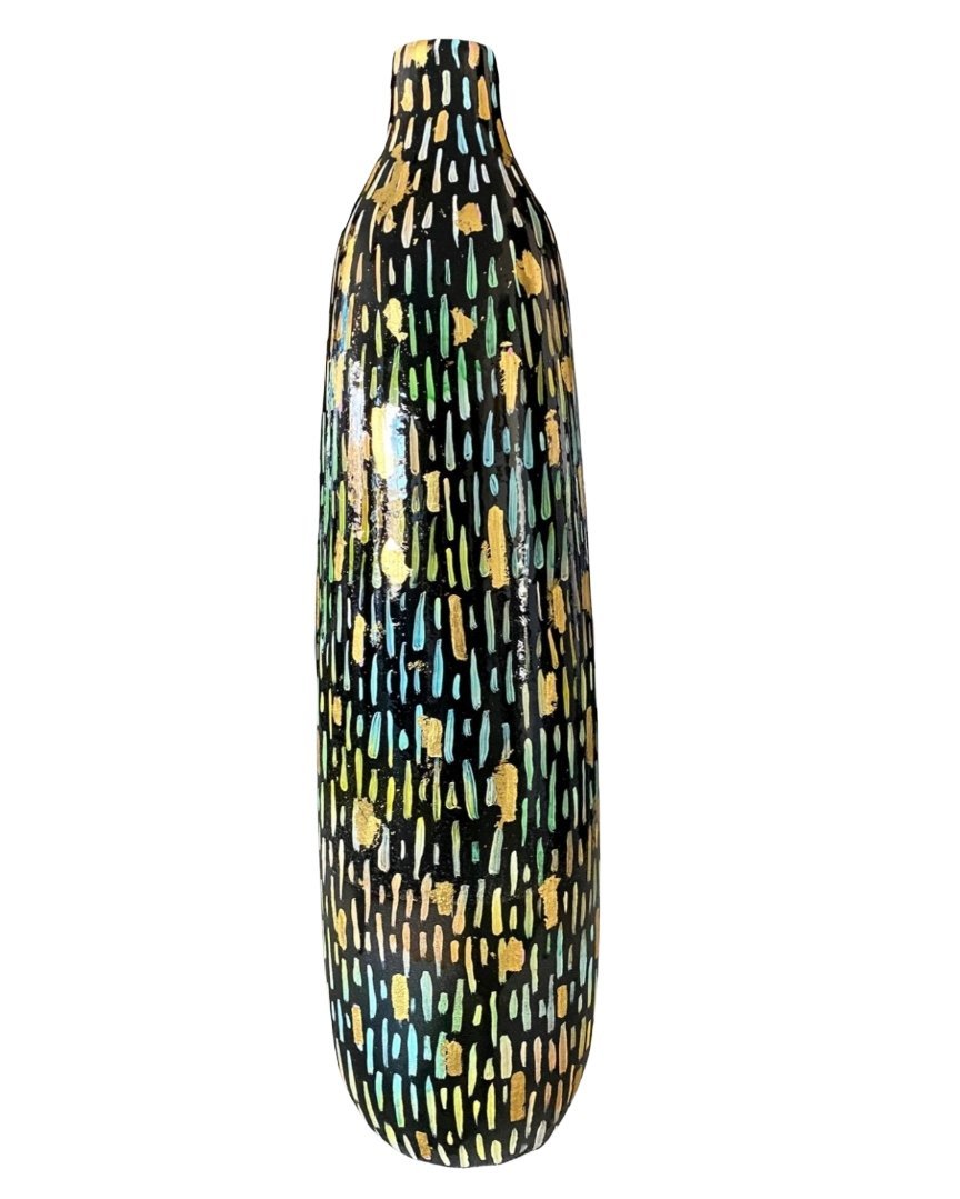 A Knod To Gustav XL Vase With 23k Gold Accents
