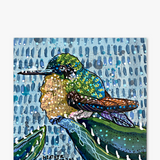 Aloe Hummingbird ( Original Painting ) - Heather Freitas - fine art home deccor