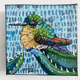Aloe Hummingbird ( Original Painting ) - Heather Freitas - fine art home deccor