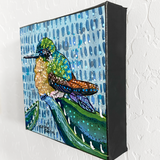 Aloe Hummingbird ( Original Painting ) - Heather Freitas - fine art home deccor