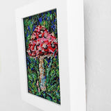 Amanita Muscaria - Fully Beaded Artwork - Heather Freitas - fine art home deccor
