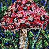 Amanita Muscaria - Fully Beaded Artwork - Heather Freitas - fine art home deccor