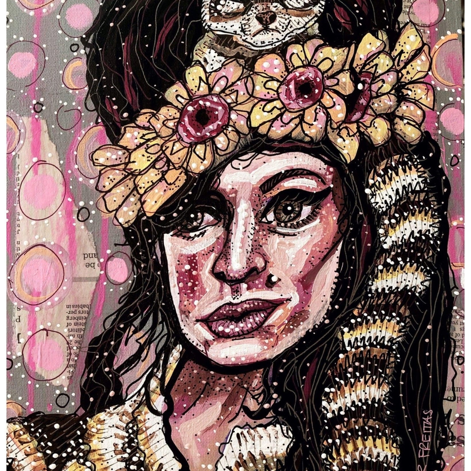 Amy And The Andean Cat - Heather Freitas - fine art home deccor