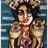 Amy And The Borneo Bay Cat - Heather Freitas - fine art home deccor