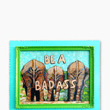 Be A Badass Elephant Animal Butt Edition ( Original Painting ) - Heather Freitas - fine art home deccor