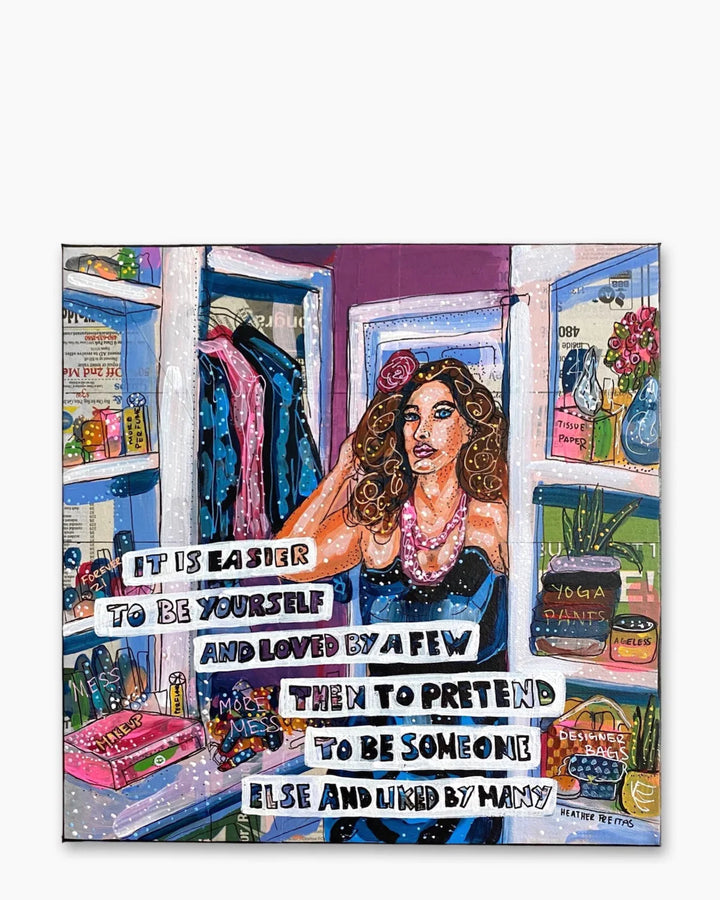 Be Yourself, Love Yourself ( Original Painting ) - Heather Freitas - fine art home deccor