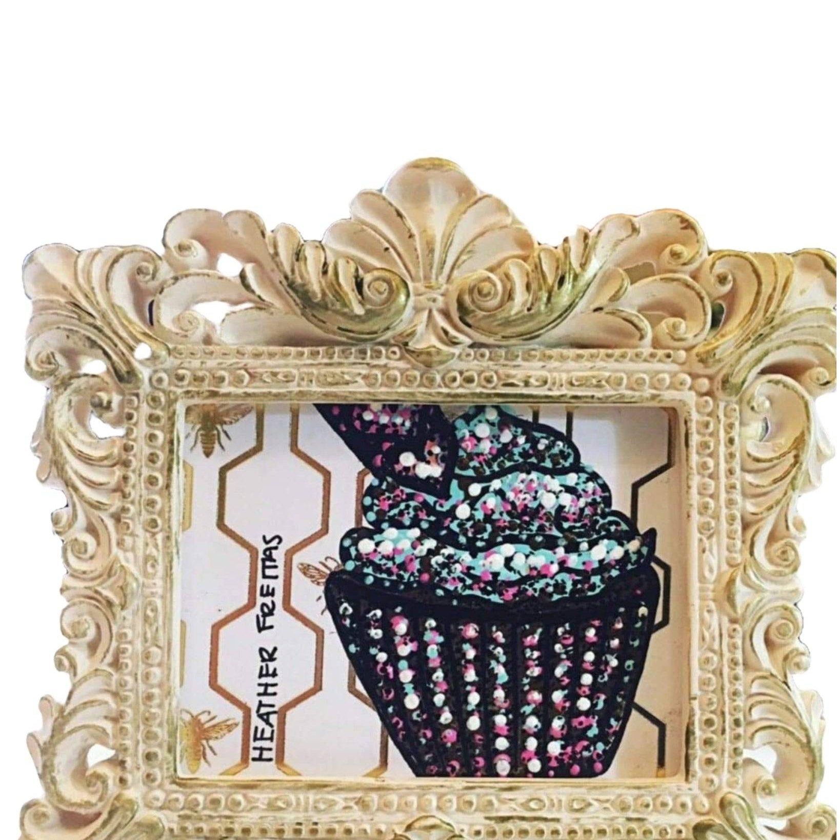 Bee Cupcake Mini - Heather Freitas - fine art home deccor