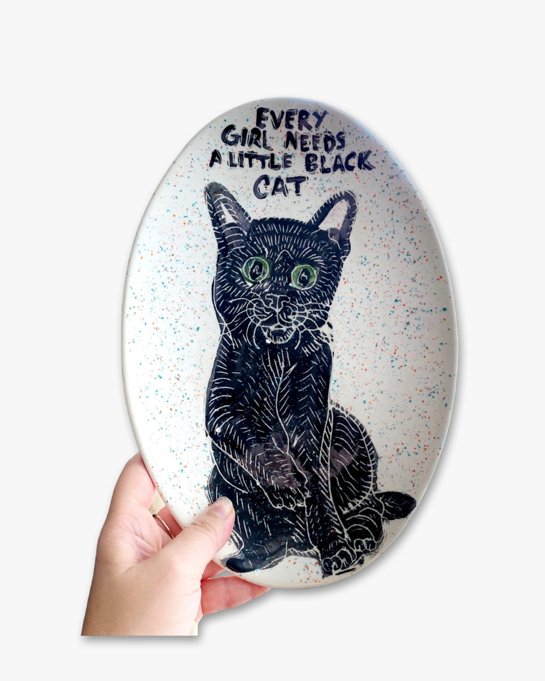 Black Cat Tray - Heather Freitas - fine art home deccor