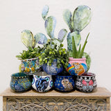 Black Cats & Evil Eyes Planter - Heather Freitas - fine art home deccor
