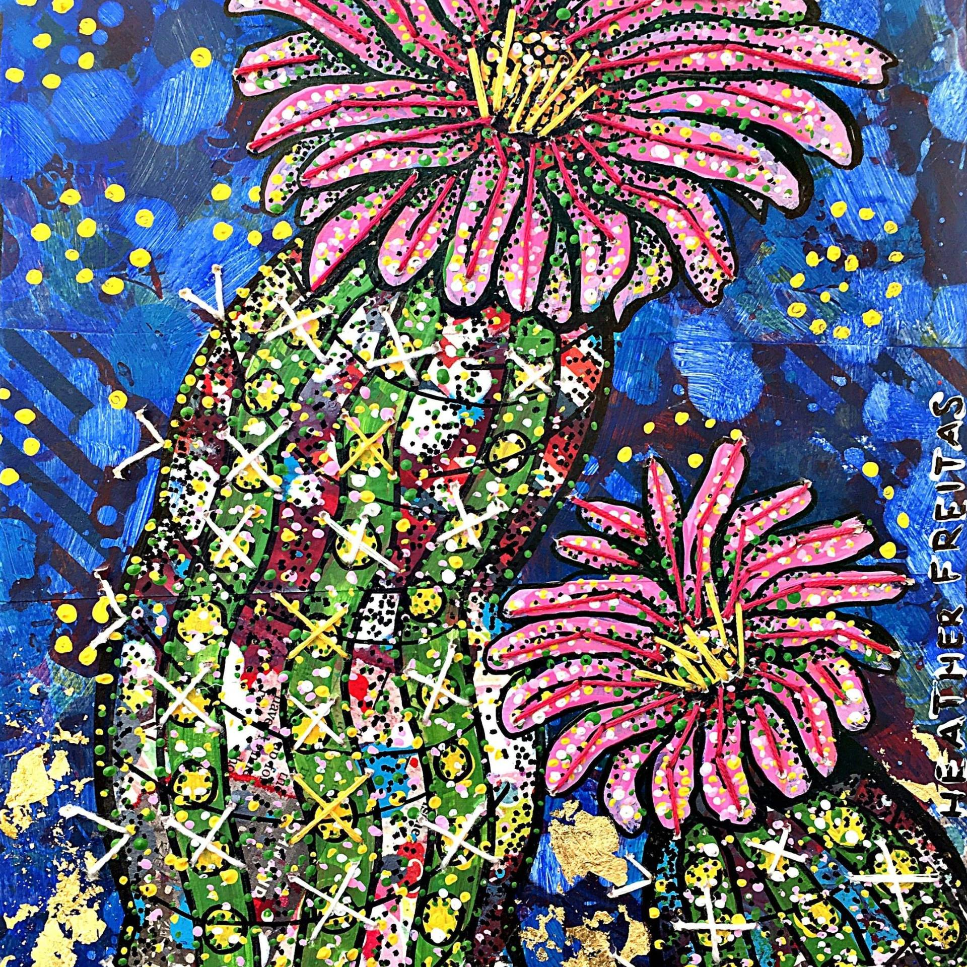 Black Lace Cactus - Heather Freitas - fine art home deccor
