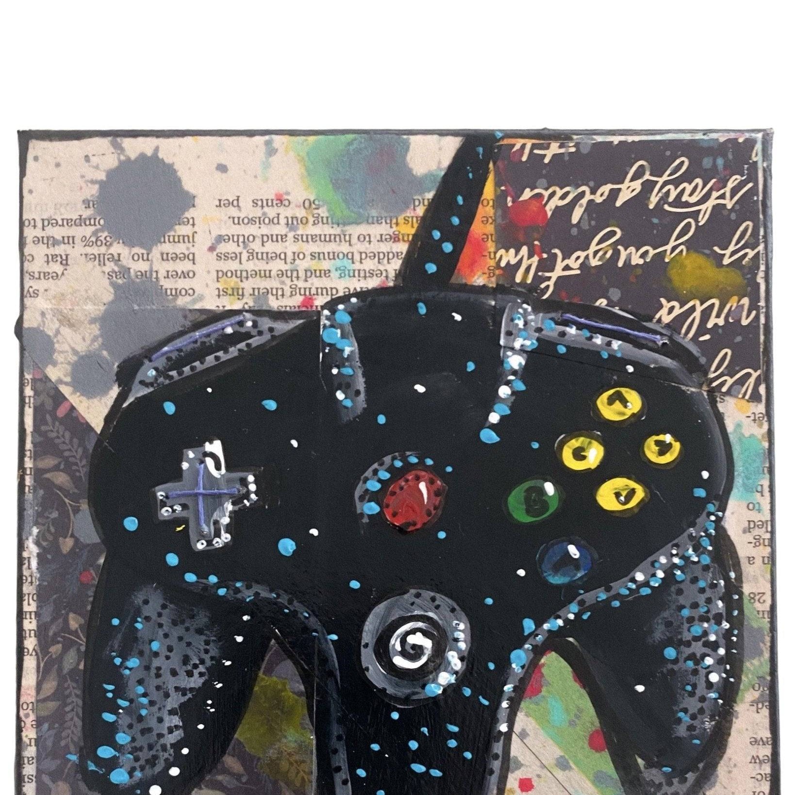 Black N64 Remote - Heather Freitas - fine art home deccor