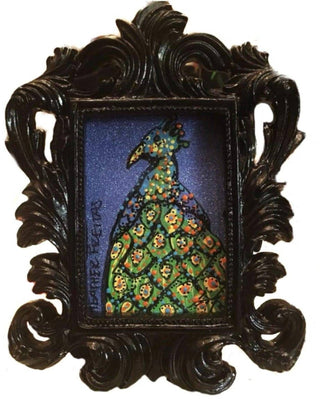 Black Peacock mini - Heather Freitas - fine art home deccor