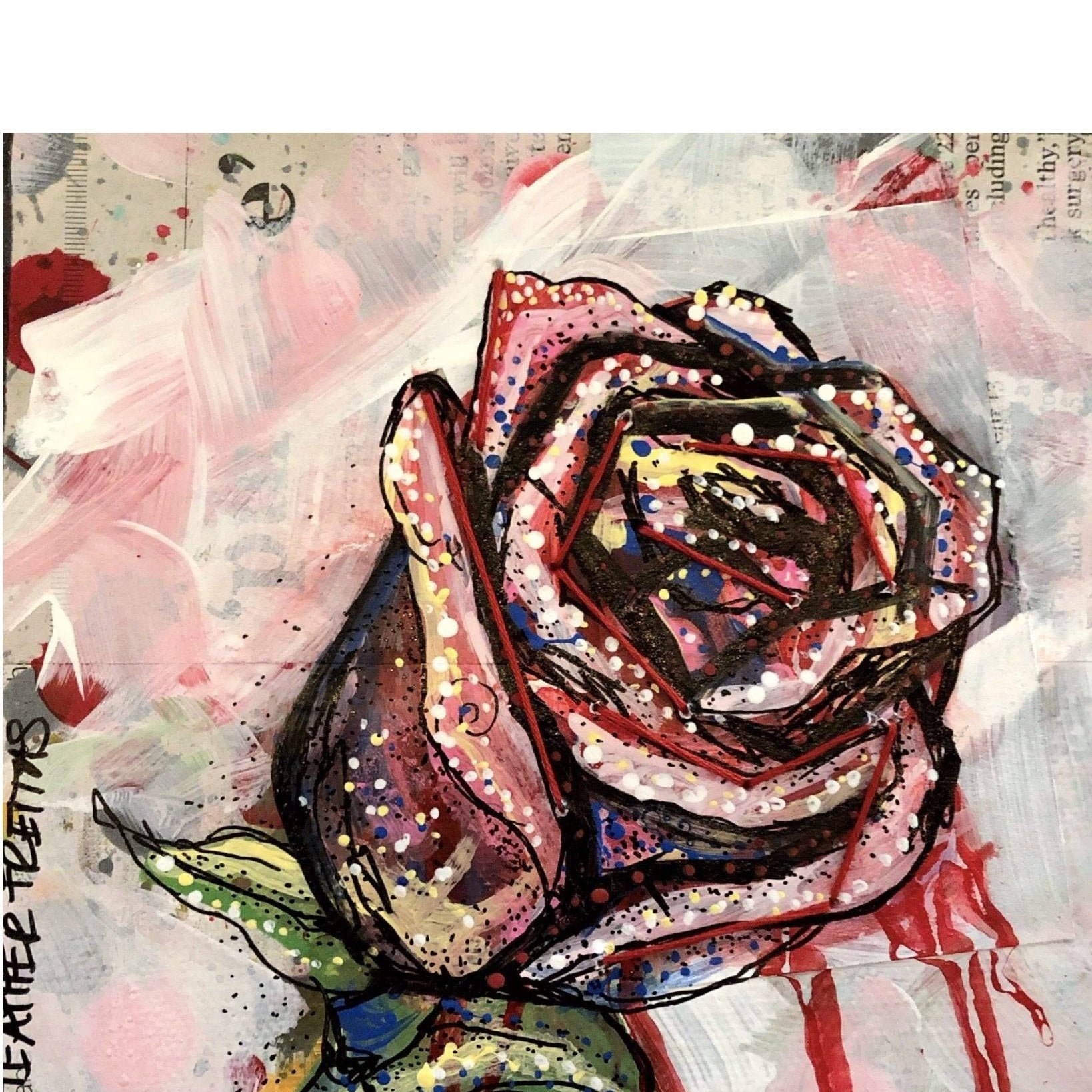 Bleeding Rose - Heather Freitas - fine art home deccor
