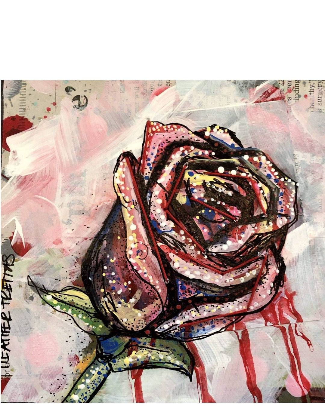 Bleeding Rose - Heather Freitas - fine art home deccor