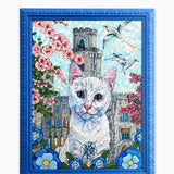 Blossom , Castle Cat ( Original Painting ) - Heather Freitas - fine art home deccor