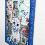 Blossom , Castle Cat ( Original Painting ) - Heather Freitas - fine art home deccor