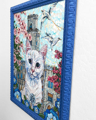 Blossom , Castle Cat ( Original Painting ) - Heather Freitas - fine art home deccor