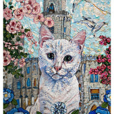 Blossom , Castle Cat ( Original Painting ) - Heather Freitas - fine art home deccor