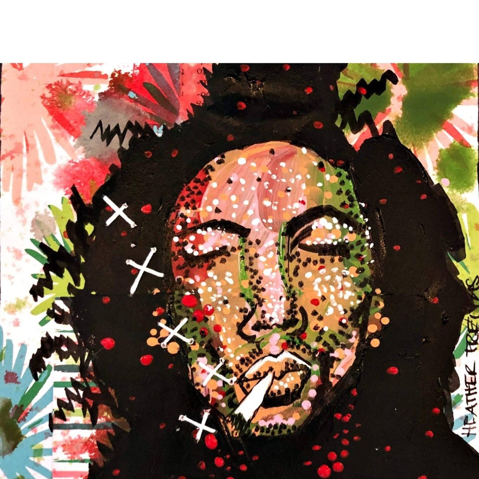 Bob Marley Smoking Study - Bob Marley - Heather Freitas - fine art home deccor