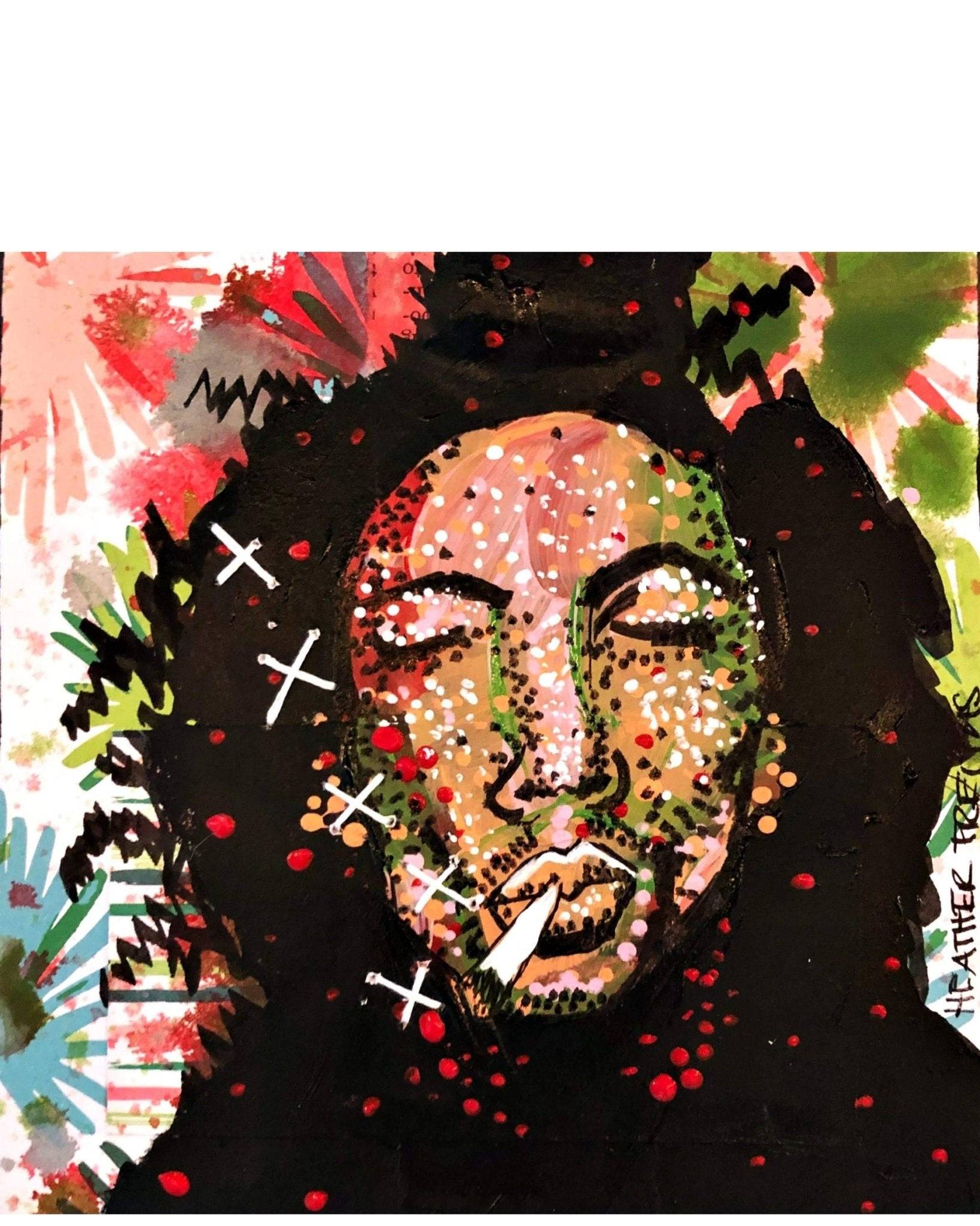 Bob Marley Smoking Study - Bob Marley - Heather Freitas - fine art home deccor