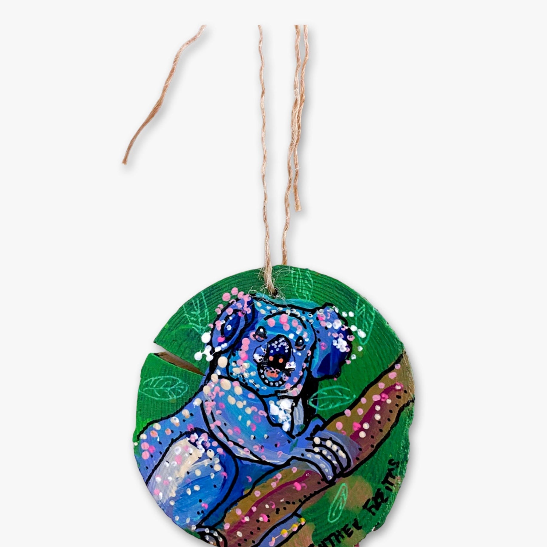Brisbane- Hand Painted Ornament - Heather Freitas - fine art home deccor