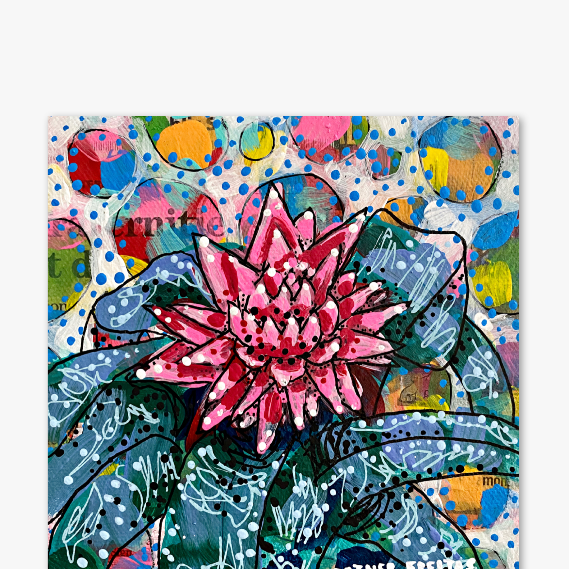 Bromeliad ( Original Painting ) - Heather Freitas - fine art home deccor