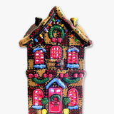 Brown & Sand Hand Painted Ceramic LED Christmas Village House - Heather Freitas - fine art home deccor