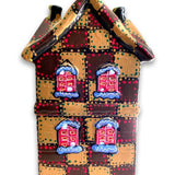Brown & Sand Hand Painted Ceramic LED Christmas Village House - Heather Freitas - fine art home deccor
