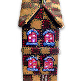 Brown & Sand Hand Painted Ceramic LED Christmas Village House - Heather Freitas - fine art home deccor