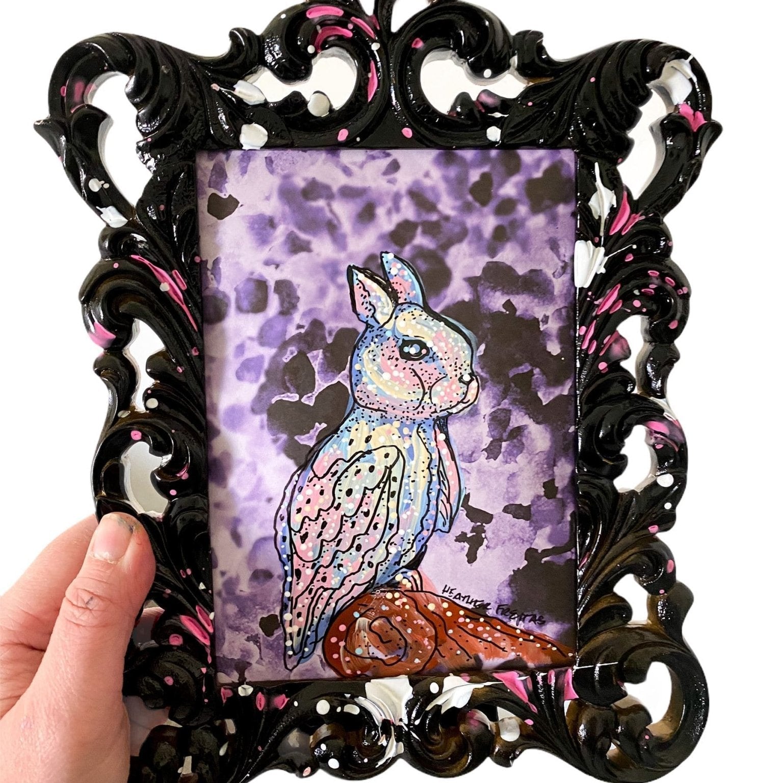 Bunny Owl - Oddities Collection - Heather Freitas - fine art home deccor