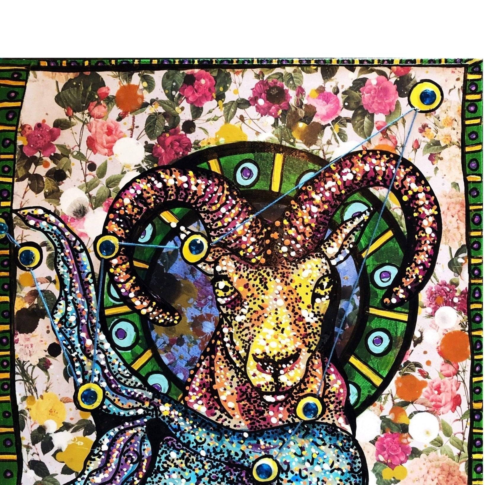 Capricorn - Floral Edition - Heather Freitas - fine art home deccor