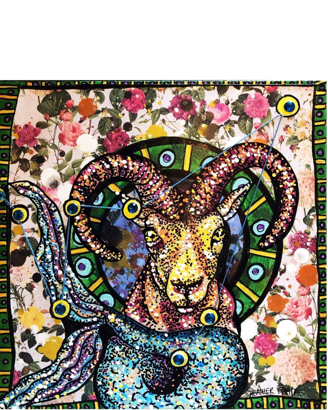 Capricorn - Floral Edition - Heather Freitas - fine art home deccor