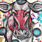 CH4 - Original farmhouse cow painting methane - Heather Freitas - fine art home deccor