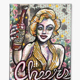 Cheers : The Future Is Female ( Original Painting ) - Heather Freitas - fine art home deccor