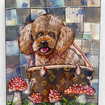 Chocolate Toy Poodle ( Original Painting ) - Heather Freitas - fine art home deccor