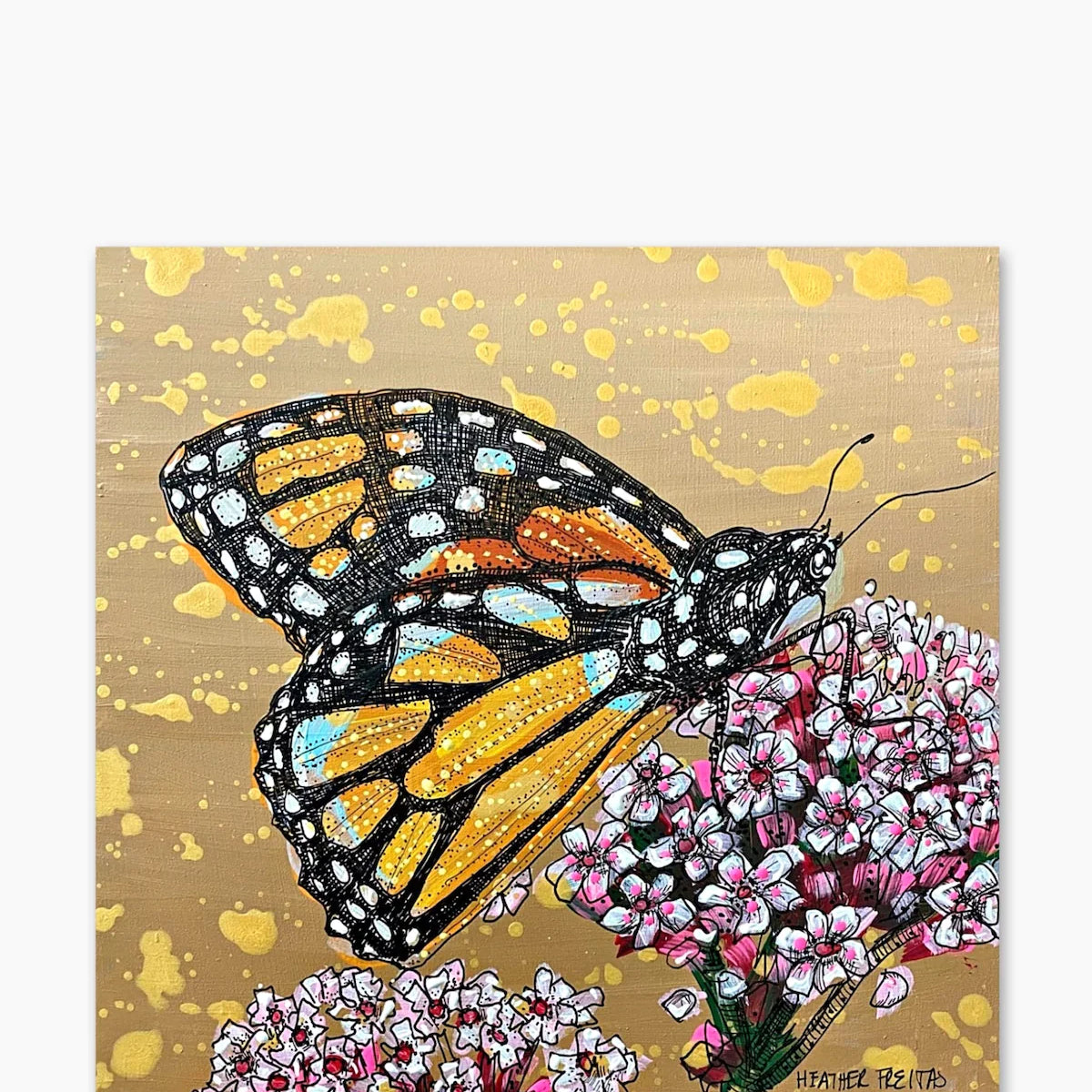 Citrine Monarch ( Original Painting ) - Heather Freitas - fine art home deccor